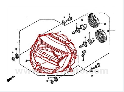 119 Motorcycle Headlight Clear Headlamp Cbr1100Xx 97-07@4